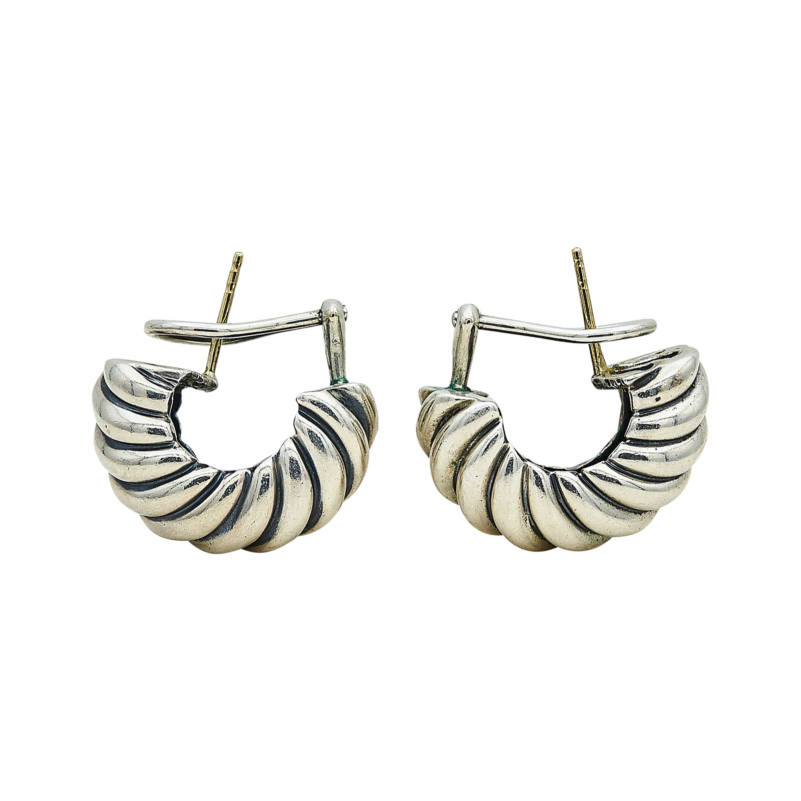 Silver Chunky Earrings - 3