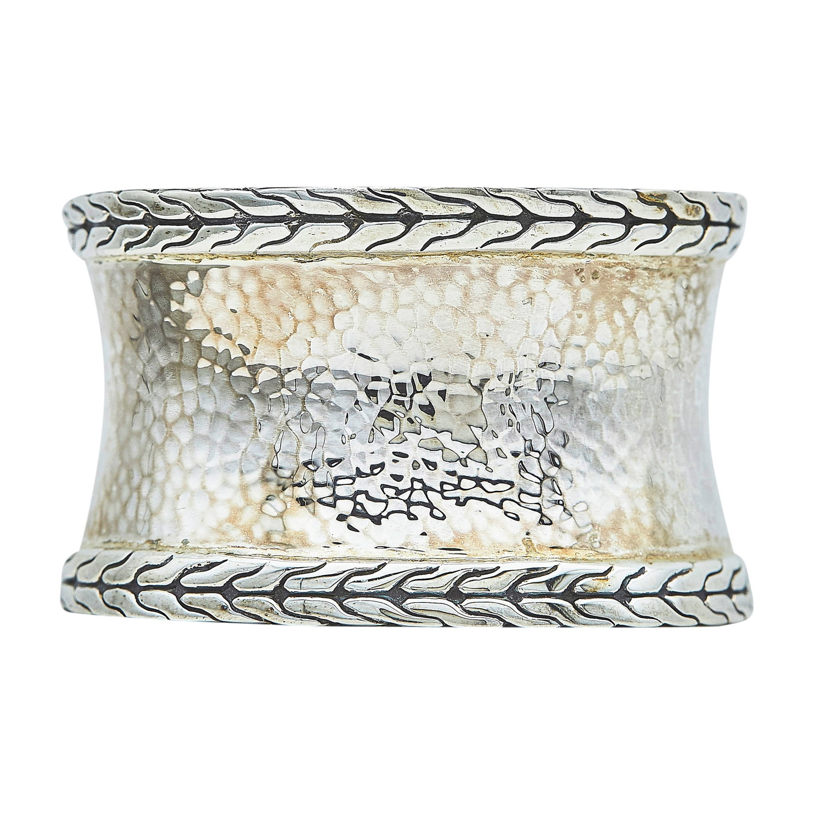 John Hardy Sterling Silver Hammered Cuff Bracelet (1 of 3)