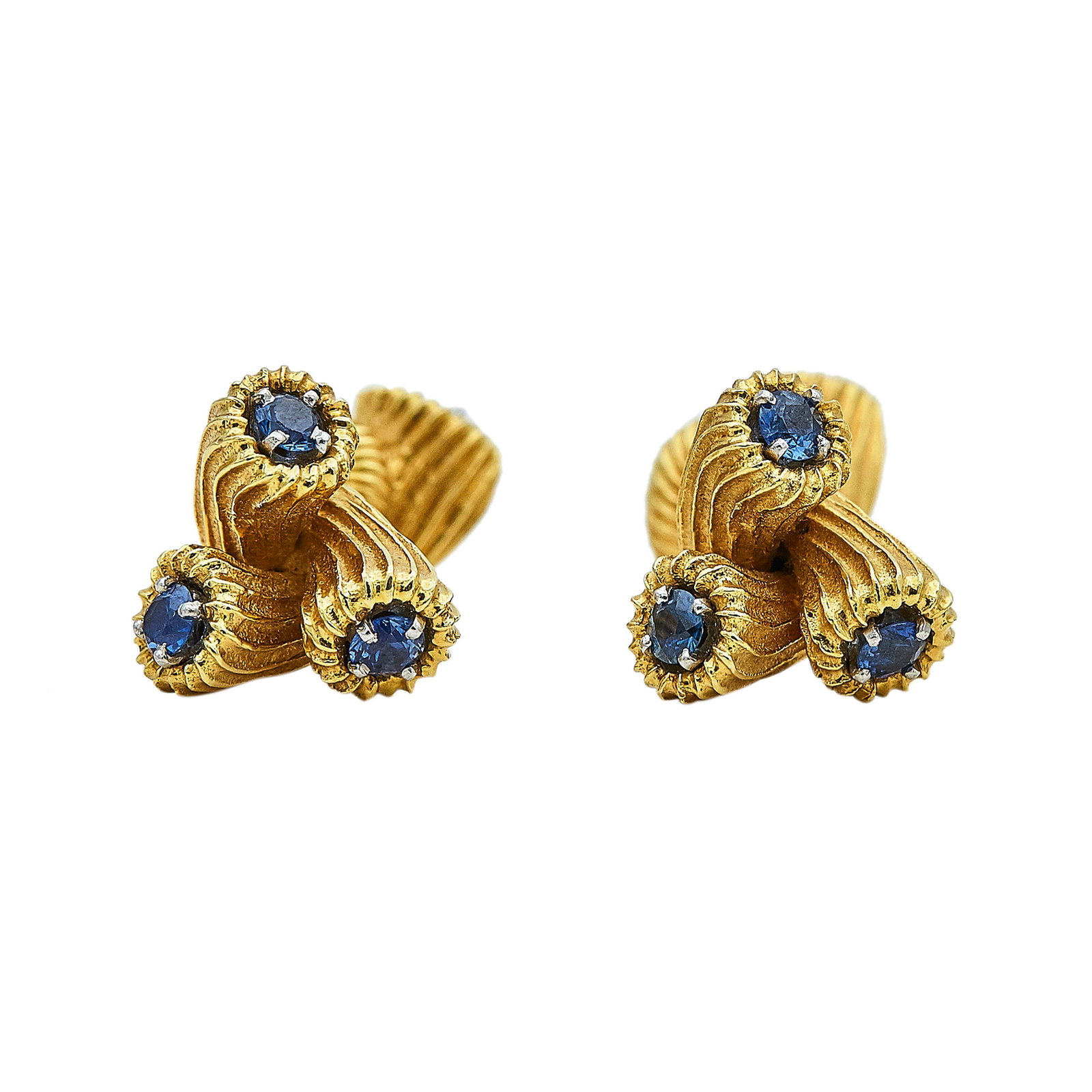 Jean Schlumberger for Tiffany & Co. 18K Yellow Gold and Sapphire Cornucopia Cufflinks (1 of 4)