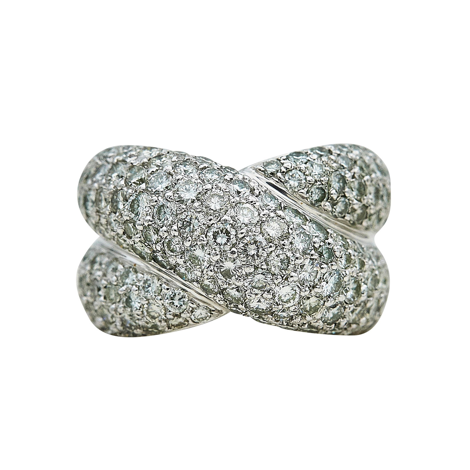 Platinum and Diamond Pavé Cocktail Ring (1 of 4)