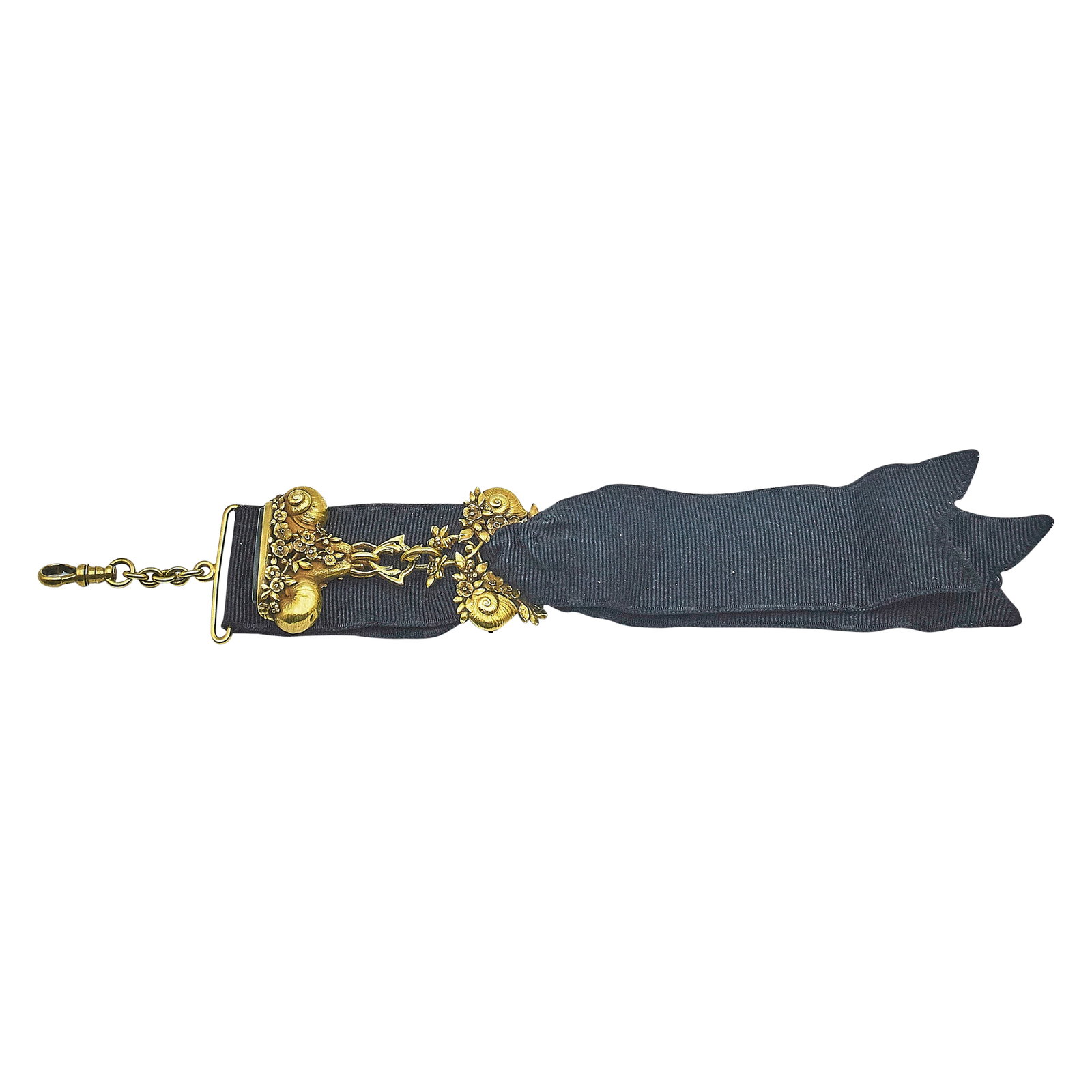 Antique Art Nouveau Tiffany & Co. 18K Yellow Gold and Nephrite Intaglio Snail Fob: BRAND: Tiffany & Co.; METAL: 18K Yellow Gold; GEMSTONES: Nephrite intaglio; STAMPED: Tiffany & Co.; TESTED: 18K Yellow Gold; CONDITION: Pre-owned, Very Good; ITEM WEIGHT (GRAMS): 31 g; MEASUREMENTS: F