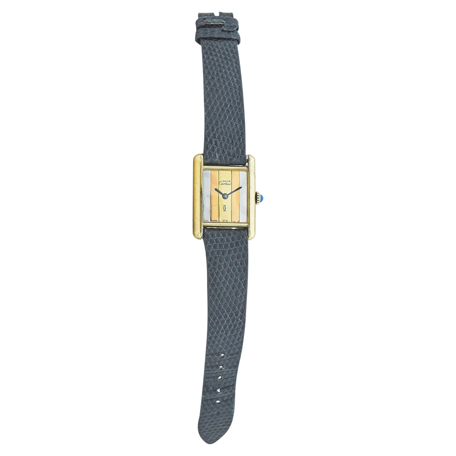Cartier Tank Vermeil Mechanical Must de Cartier Trinity Dial Watch Ref. N/A, circa 1990 (1 of 4)