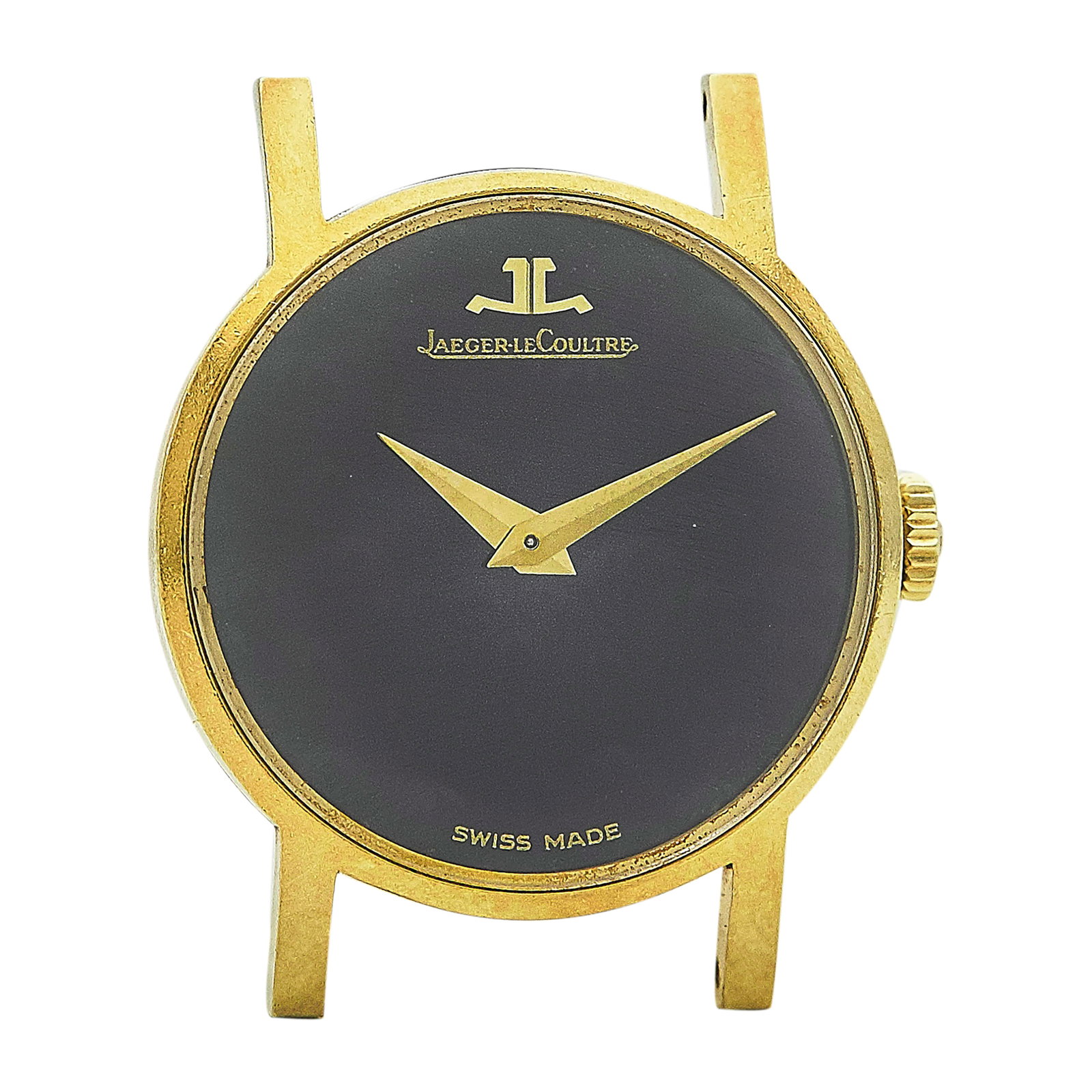 Jaeger-LeCoultre 18K Yellow Gold Ladies Dress Watch Head Ref. 6151.21, circa 1990: BRAND: Jaeger-LeCoultre; REF. #: 6151.21; CONDITION: Pre-owned, Good; YEAR: Circa 1990; ADDITIONAL COMMENTS: Scratches throughout watch, Fleabite chips around edge of sapphire crystal, Accompanied by 