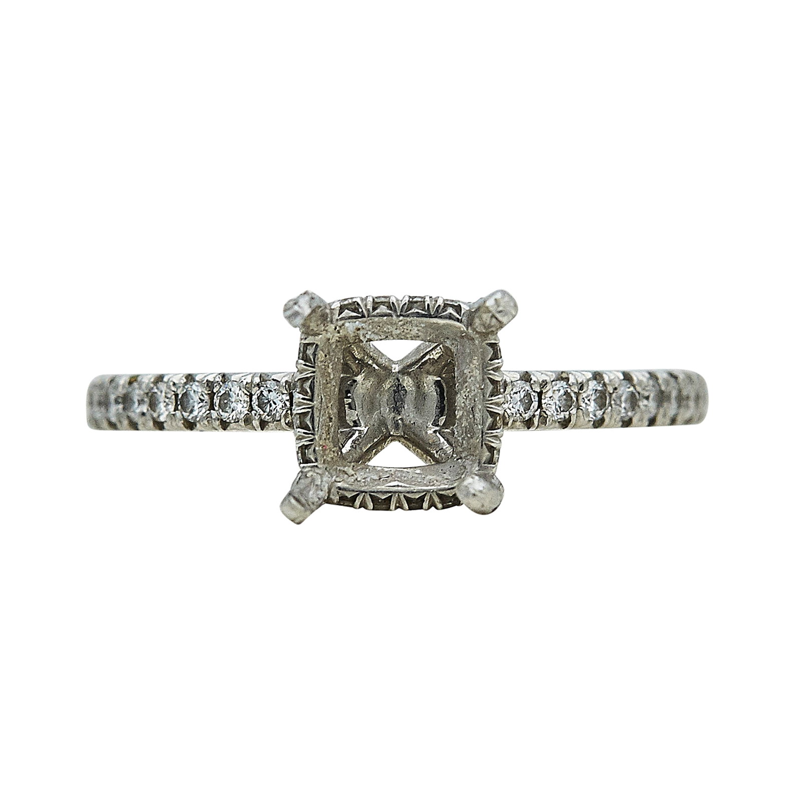 Platinum and Diamond Engagement Ring Setting (1 of 5)