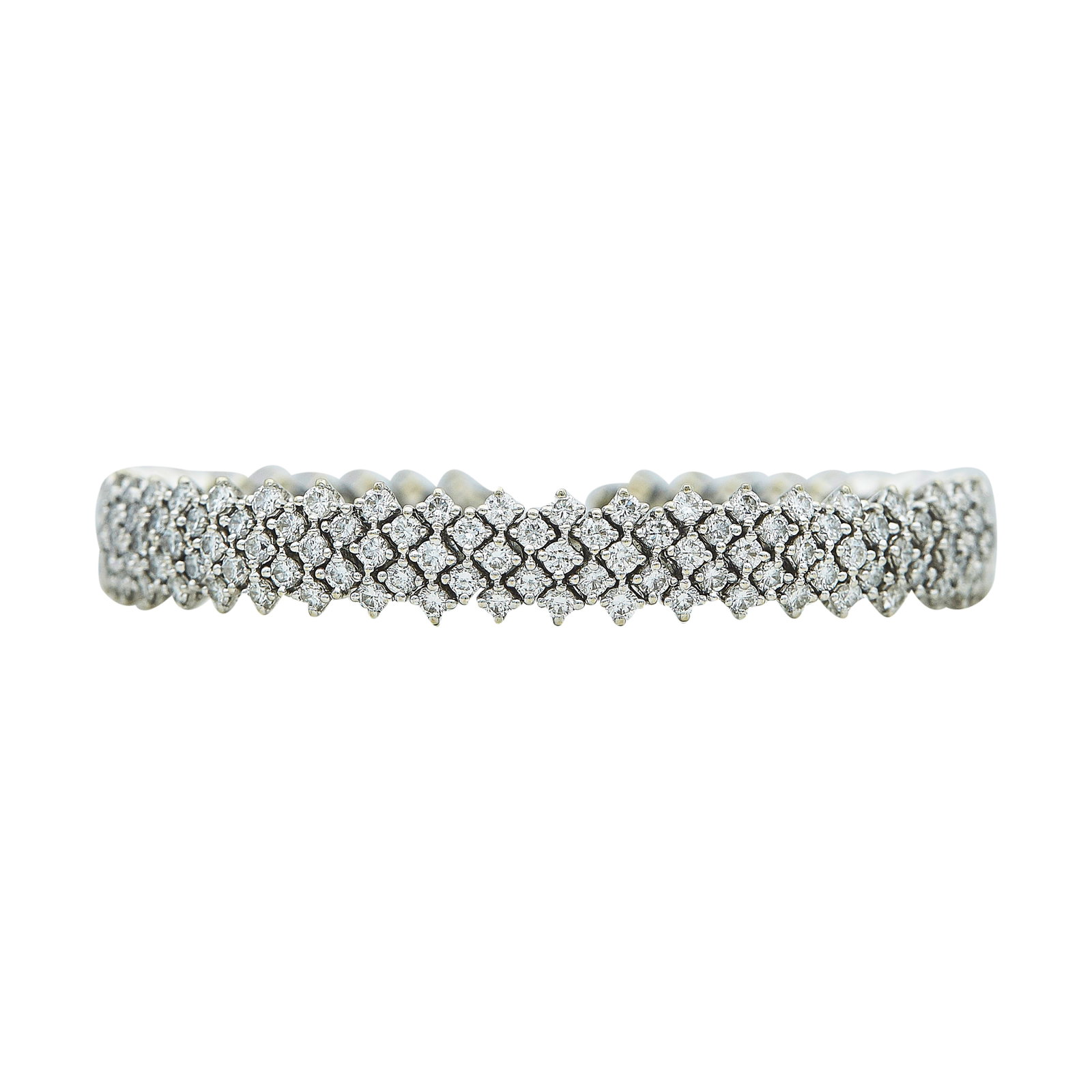 18K White Gold and Diamond Cuff Bracelet (1 of 3)