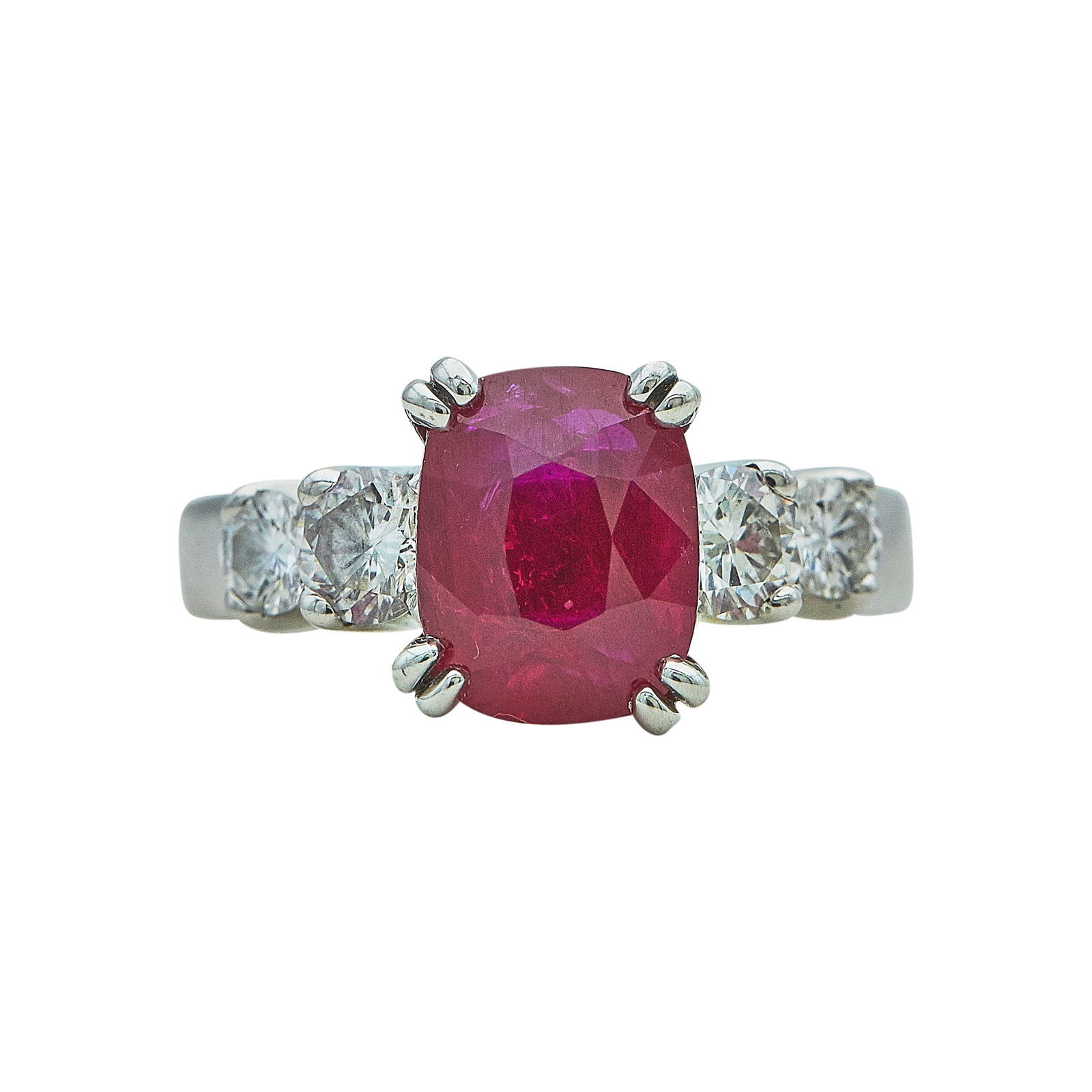 Platinum, Ruby, and Diamond Ring (1 of 3)