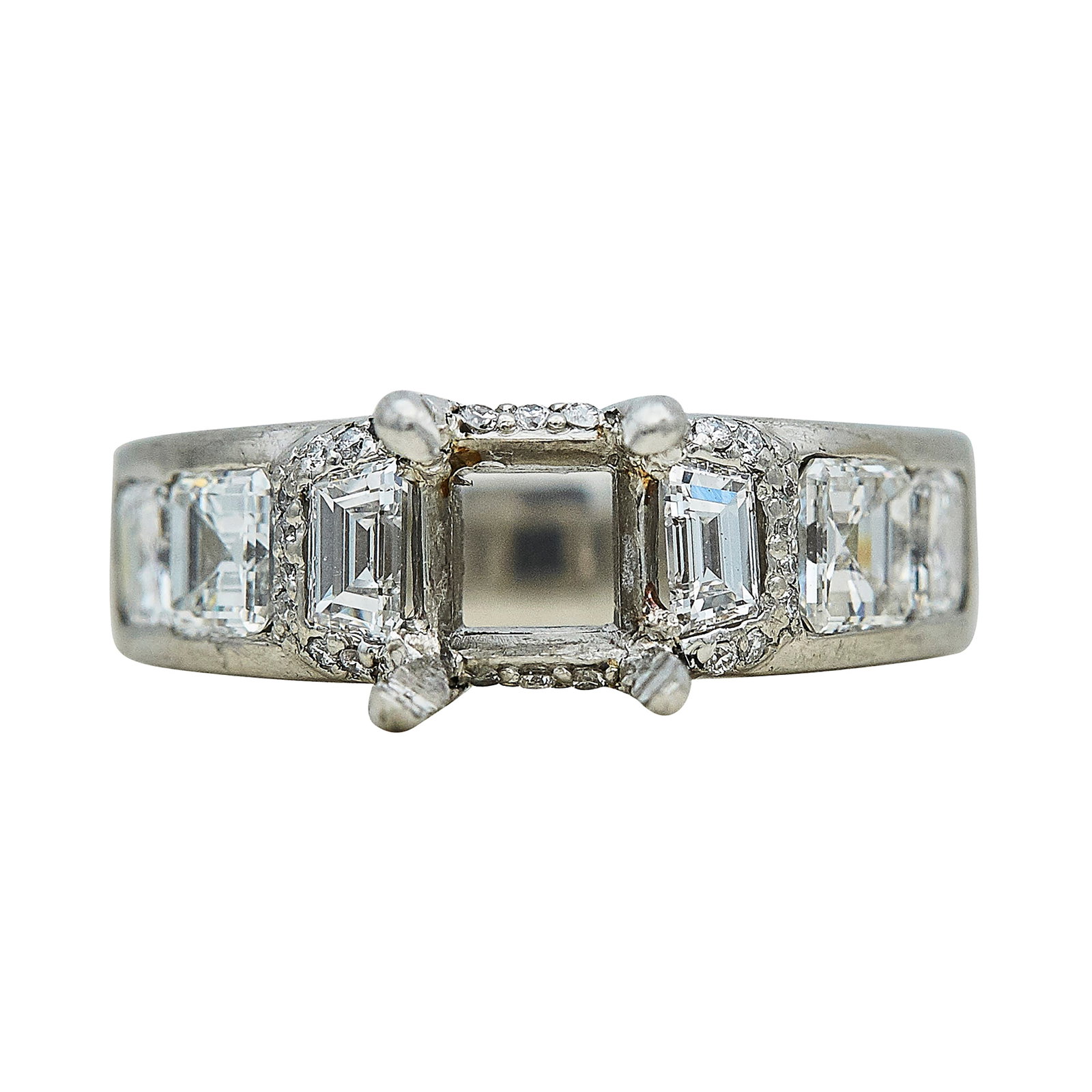 Platinum and Diamond Engagement Ring Setting (1 of 4)