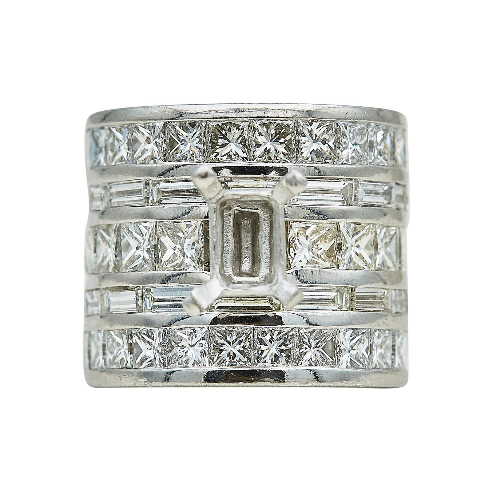 Platinum and Diamond Band Ring Setting (1 of 3)