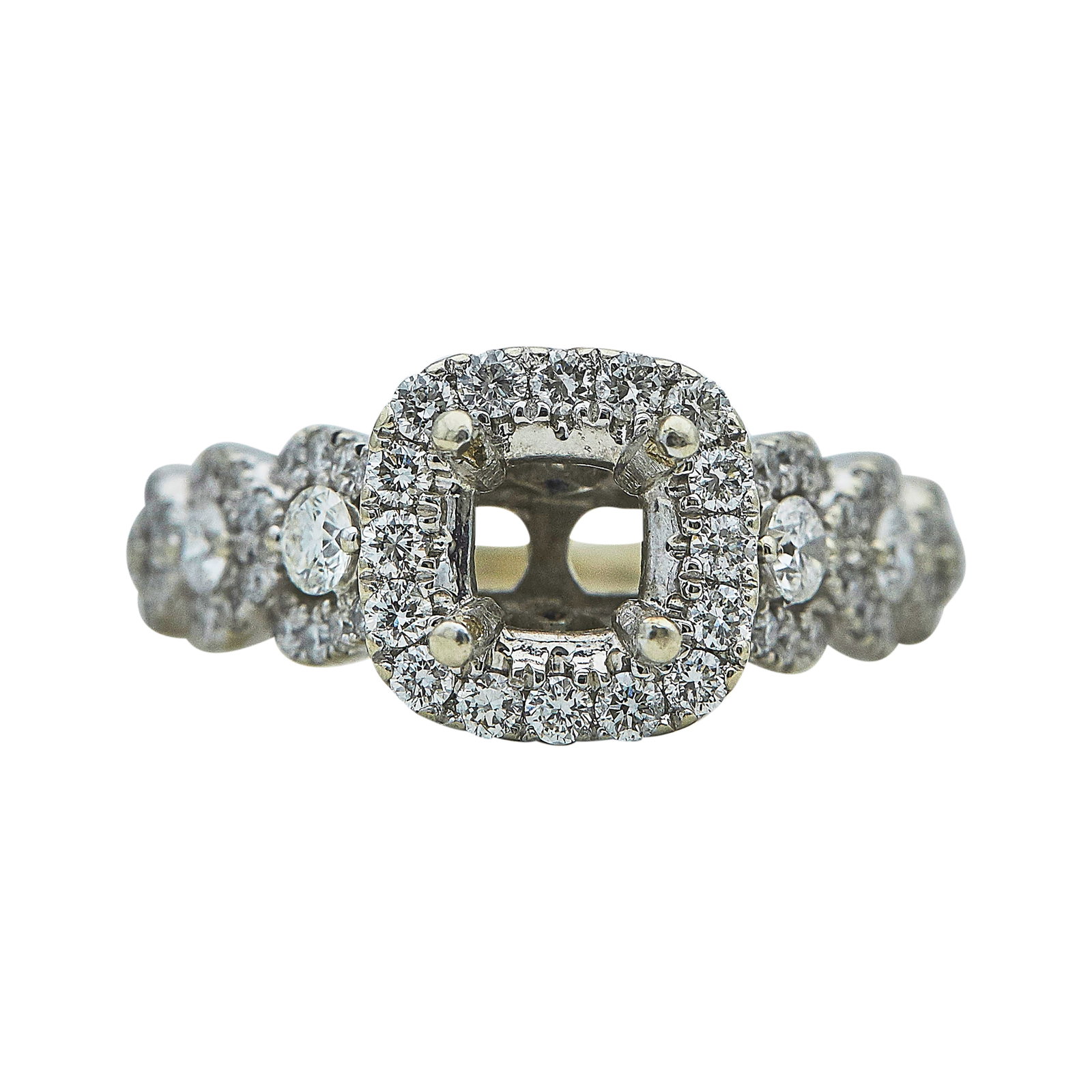 Vera Wang 14K White Gold, Alexandrite, Diamond Engagement Ring Setting (1 of 4)