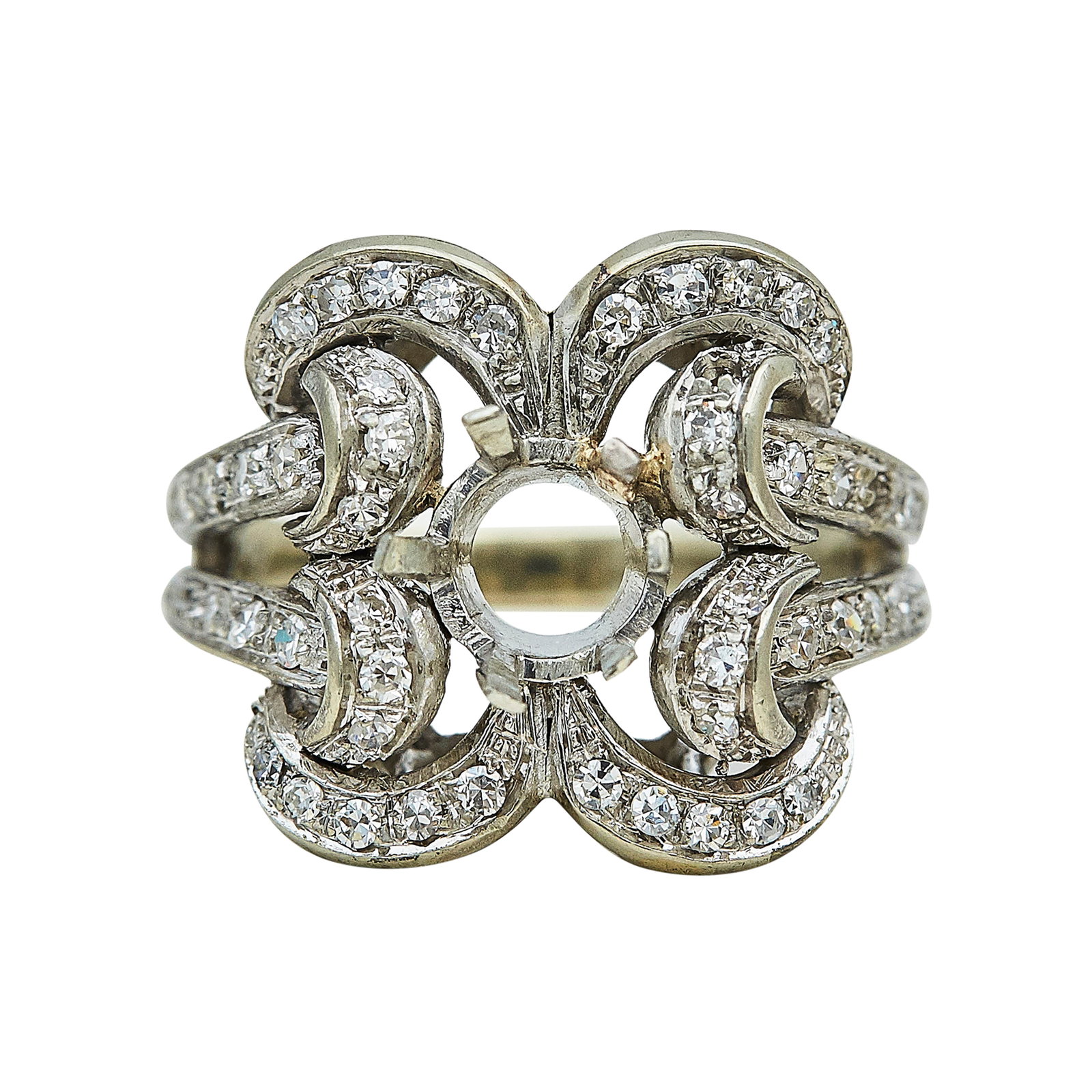 18K White Gold and Diamond Ring Setting (1 of 4)