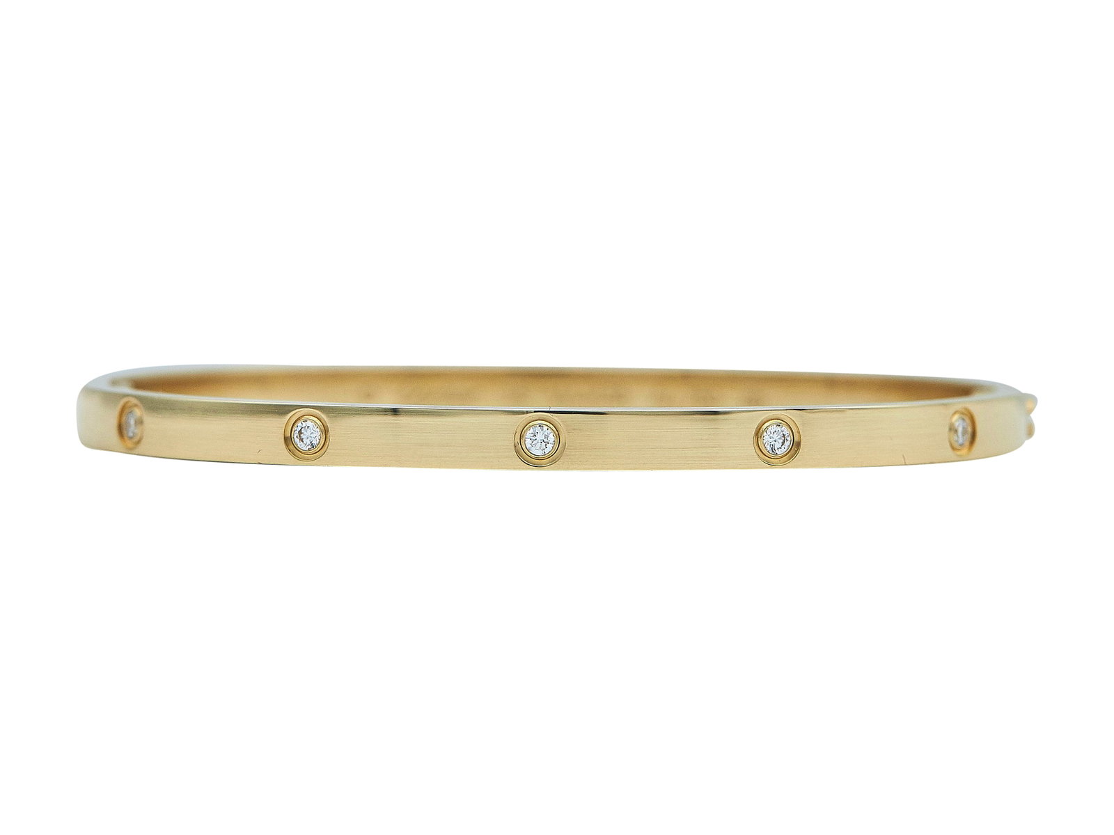 Cartier Love Mini Model 18K Yellow Gold and 10 Diamond Bracelet (1 of 8)