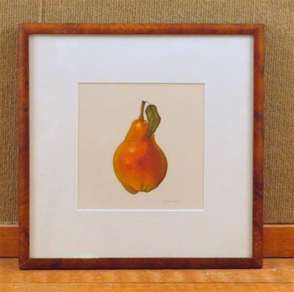 Noel Grunwaldt Still-Life of a Pearl Watercolor on: Noel Grunwaldt (contemporary) title - still-life of a pearl, watercolor on paper,framed and glassed. measurements - 7 1/2" x 7 1/2", with frame - 14 1/4" x 14 1/2". signed - lower