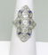 Art Deco Filigree Platinum Diamond Sapphire Ring