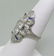 Art Deco Filigree Platinum Diamond Sapphire Ring - 2