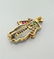 Antique 18K Gold Sapphire Ruby Emerald Diamond Samurai - 3