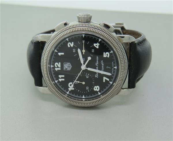 Tag Heuer Targa Florio CX2110 Steel Watch: Case40mm in diameter excl.crown and lugs. Automatic movement - working order. 2 registered chronograph date. Screw down case. Original crown and buckle.