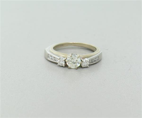 ArtCarved 14K Gold Diamond Engagement Ring and Guard: Engagement ring - Diamond - approx. 0.50ctw, Color - G/H, Clarity - VS. Ring size 5 1/2. Marked - ArtCarved, 14K, Weight - 2.1gRing Guard- Diamonds - approx. 0.24ctw. Color - G/H, Clarity - VS. Ring s