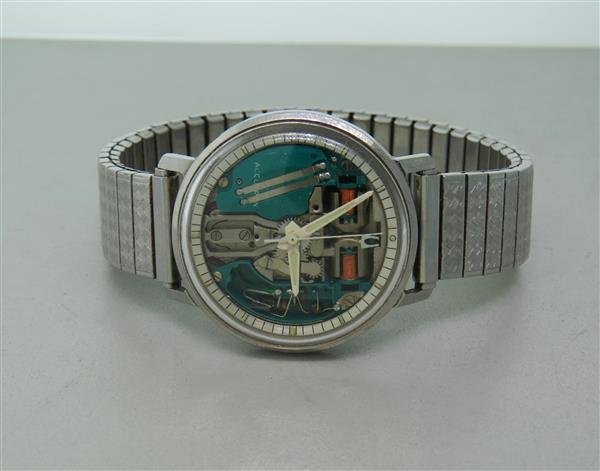 Bulova Accutron Spaceview Watch: Case - 34mm in diameter excl. crown and lug tips. Lug to lug tip - 40mm. Original crystal, case: CO 2268 M5. running order