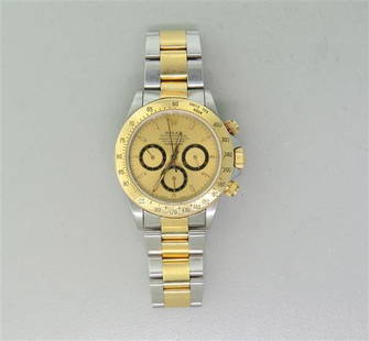 Rolex Daytona Chronograph Steel 18k Gold Watch ref.: Rolex Daytona Chronograph Steel 18k Gold Watch Ref# 16523, Serial# N131***, Fill fit 8" wrist. box, Booklet.