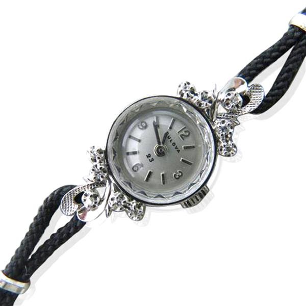 1950s Bulova NOS 14k Gold Diamond Watch: 14k gold diamond lug case - 14.6mm in diameter, 30mm lug tip to lug tip. 23 jewel movement,manual wind- running. new old stock. gross weight 9.5g