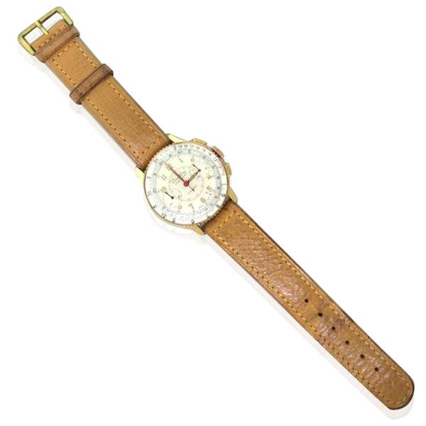 1940s 18K Gold Breitling Chronomat Watch ref. 769: 1940s 18K Rose Gold Breitling Chronomat Watch , 17jewel manual wind movement.