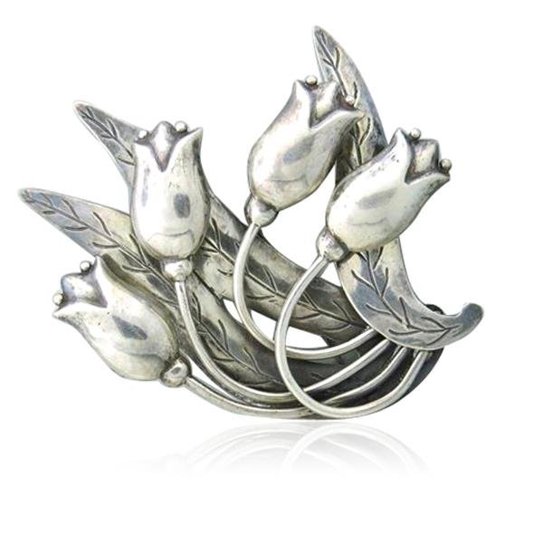 Mexican Taxco Hector Aguilar Sterling Brooch: Brooch is 83mm x 75mm. Marked HA,925,Taxco. weight - 38.4g