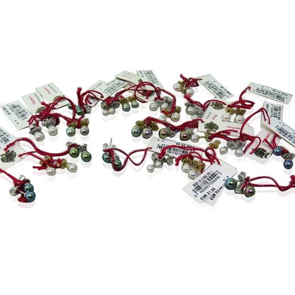 Lot of Majorica Pearl Sterling Earrings 23 Pairs: Multi color stud pearl earrings - set in sterling silver. Pearls range from 4.7mm to 7.7mm in diameter. new with tags