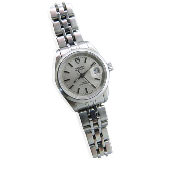 Tudor Princess Date Stainless Steel Ladies Watch: Case is 26mm in diameter. Date at 3 o'clock. Automatic movement - running order.
