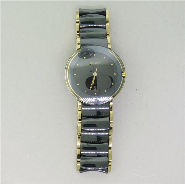 Rado Diastar NOS Ceramic Watch: New old stock. Case - 32mm in diameter, excl. crown. Movement - quartz,running. Marked - 129.0300.3, 01280355. Black dial,center second hand, date at 6 o'clock. Ceramic bracelet.