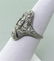 Art Deco Platinum Filigree Diamond Sapphire Ring - 2