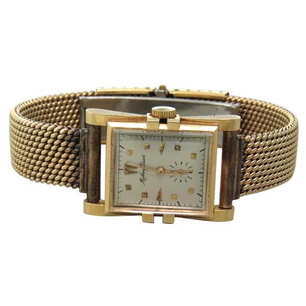 Mathey Tissot Rose Gold Watch Bracelet: Rose gold case in pristine condition, never been polished - 23mm excl .crown x 35mm lug tip to lug tip.Manual wind movement - not running,17 jewels. Clean movement,no rust - does not rust,may need ser