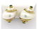 Seaman Schepps 14k Gold Shell Emerald Earrings