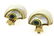 Seaman Schepps 14k Gold Shell Emerald Earrings - 4