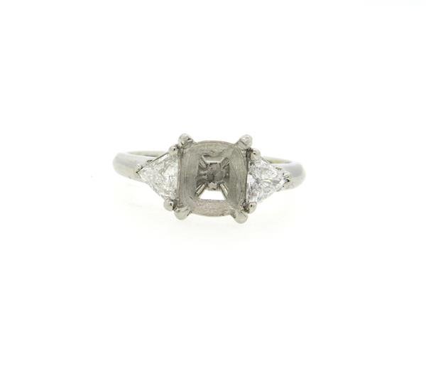 Platinum Diamond Engagement Ring Setting (1 of 3)