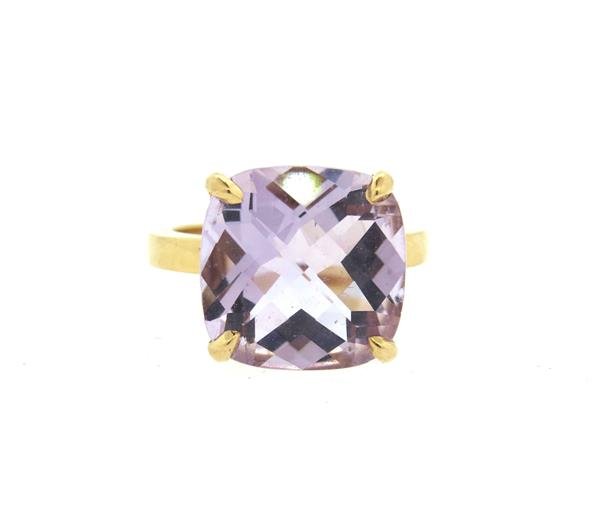 Tiffany & Co Sparklers 18k Gold Amethyst Ring (1 of 3)