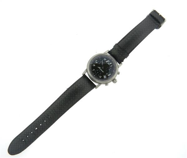 Montblanc Meisterstuck Stainless Steel Watch PL178227: Steel case - 35mm in diameter. original crown, band and buckle. Three reg. chronograph, date at 4 o'clock. Quartz - running order. Gemstones have not been graded for color and clarity ,and tested 