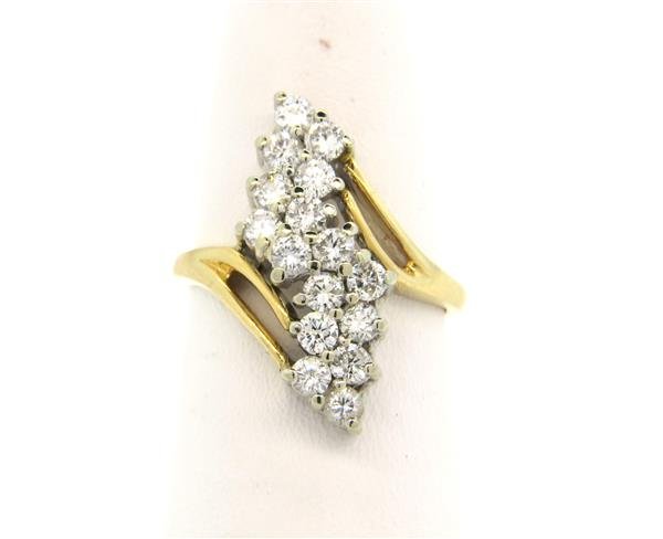 14K Gold Diamond Waterfall Ring (1 of 3)
