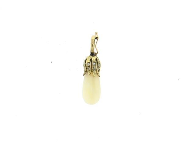 14k Gold Diamond Opal Pendant Enhancer (1 of 3)