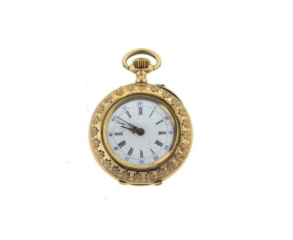 Antique 18k Gold Diamond Pocket Watch (1 of 6)