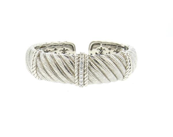 Judith Ripka Sterling CZ Cuff Bracelet (1 of 3)