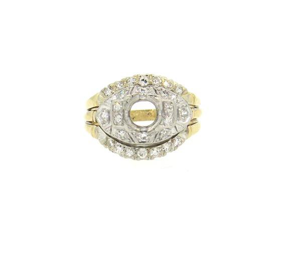 14k Gold Diamond Engagement Ring Mounting Setting (1 of 4)