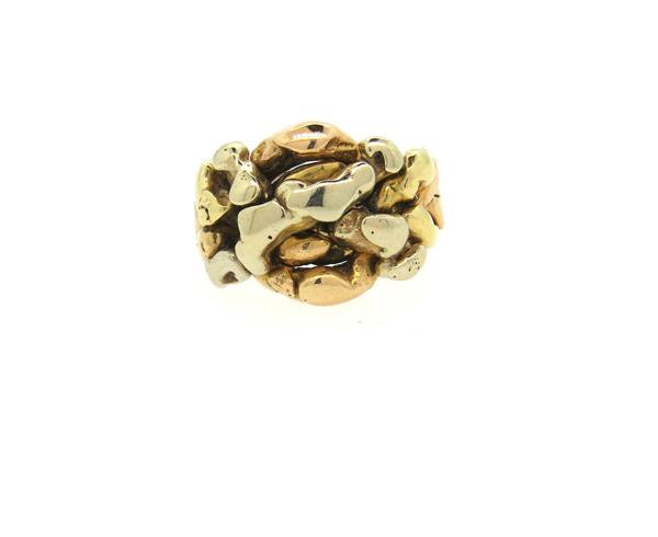 14k Tri Color Gold Puzzle Ring (1 of 4)
