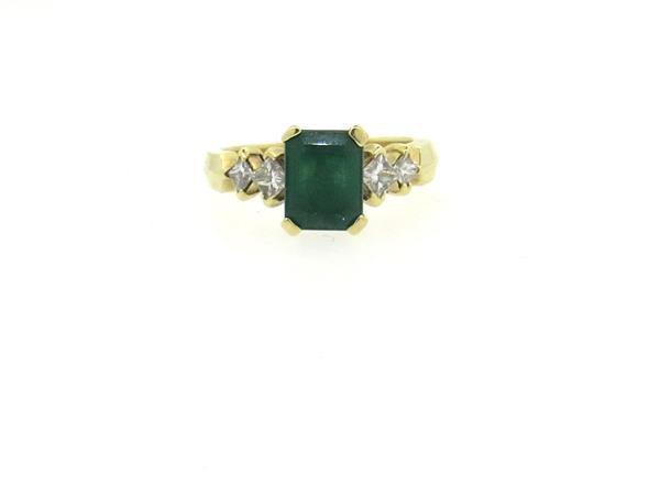 14K Gold Emerald Diamond Ring (1 of 4)