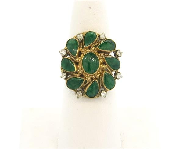 14k Gold Jade Diamond Ring (1 of 3)