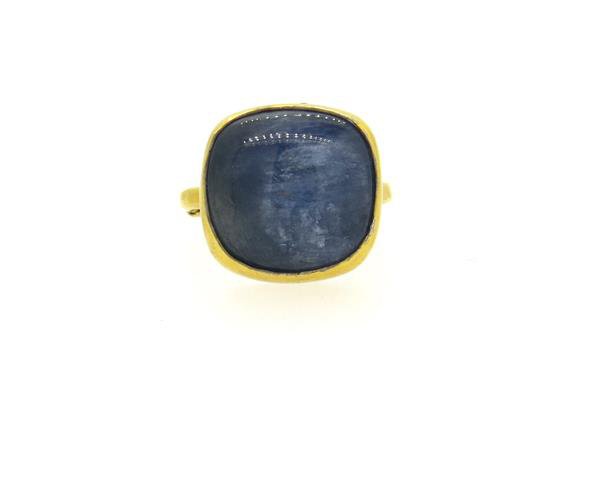 18k Gold 19ct Sapphire Ring (1 of 4)