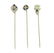 Art Deco 14k Gold Diamond Sapphire Stick Pin lot of 3