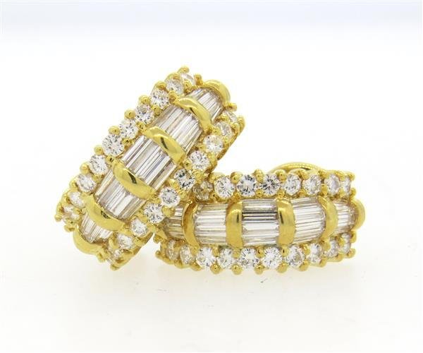 18K Gold 1.50ctw Diamond Half Hoop Earrings (1 of 2)