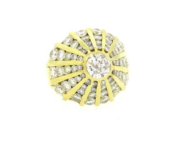 18K Gold 5.90ctw Diamond Dome Cocktail Ring (1 of 5)