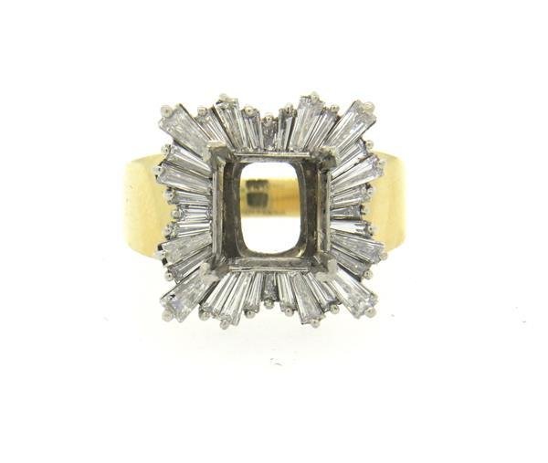 14k Gold Platinum 2.00ctw Diamond Ring Setting (1 of 4)