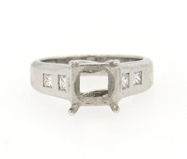 Jeff Cooper Platinum Diamond Engagement Ring Setting (1 of 4)